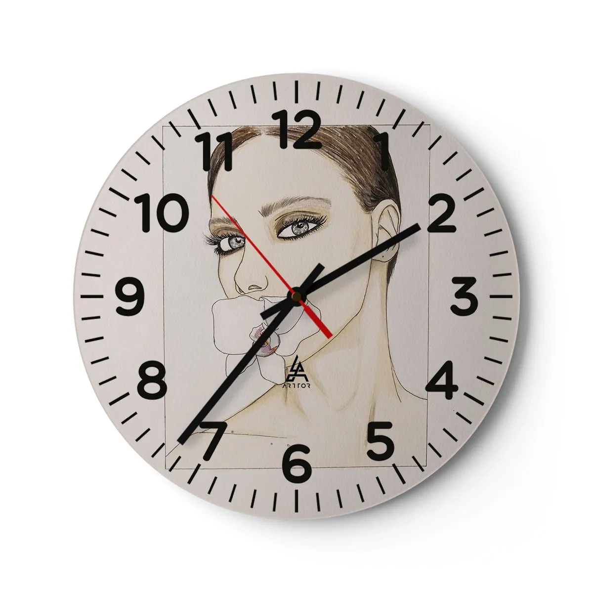 Horloge murale - Pendule murale - Symbole de l'élégance et de la beauté - 30x30 cm