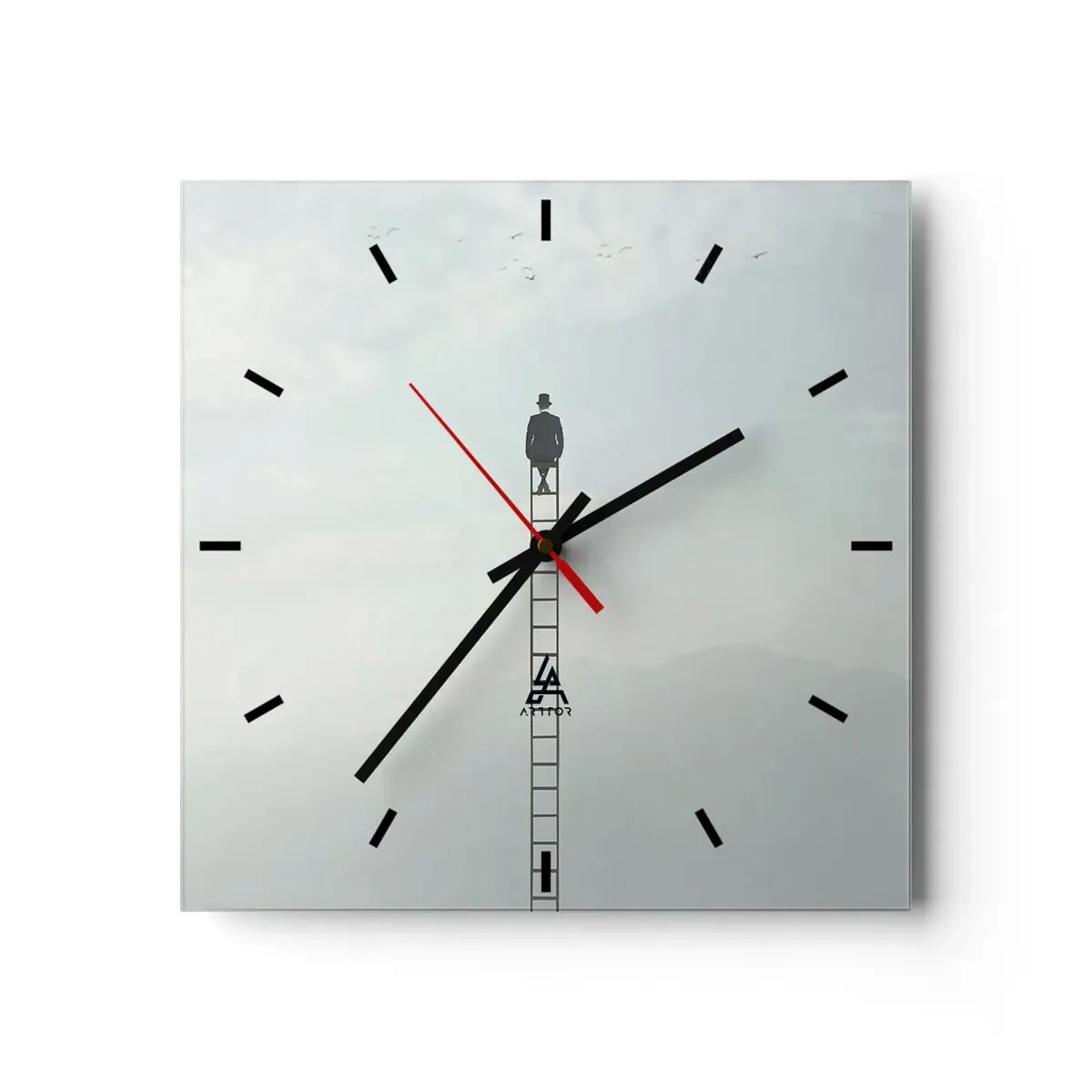 Horloge murale - Pendule murale - Se soulever au-dessus - 40x40 cm