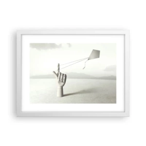 Affiche dans un cadre blanc - Poster - Épreuve de force - 40x30 cm