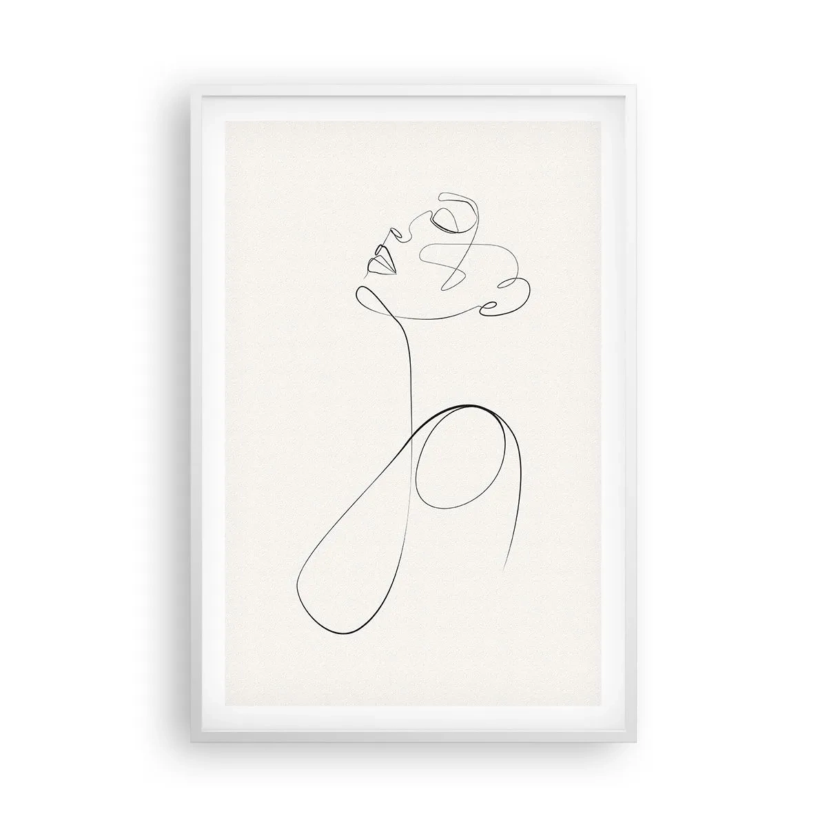 Affiche dans un cadre blanc - Poster - En boucle dans les rêves - 61x91 cm