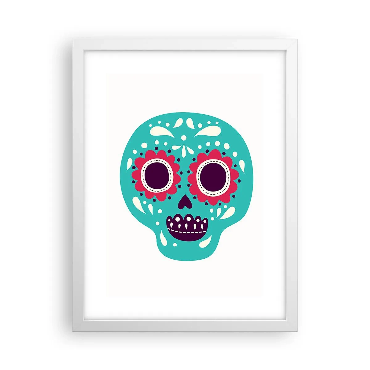 Affiche dans un cadre blanc - Poster - La vie – du plaisir jusqu'à la mort - 30x40 cm