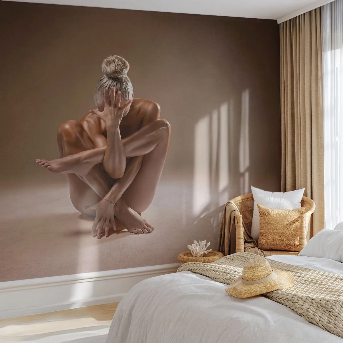 Papier Peint Photo Premium Canvas - Unité du corps et de l'âme - Corps, Femme, Modèle - 350x256 cm