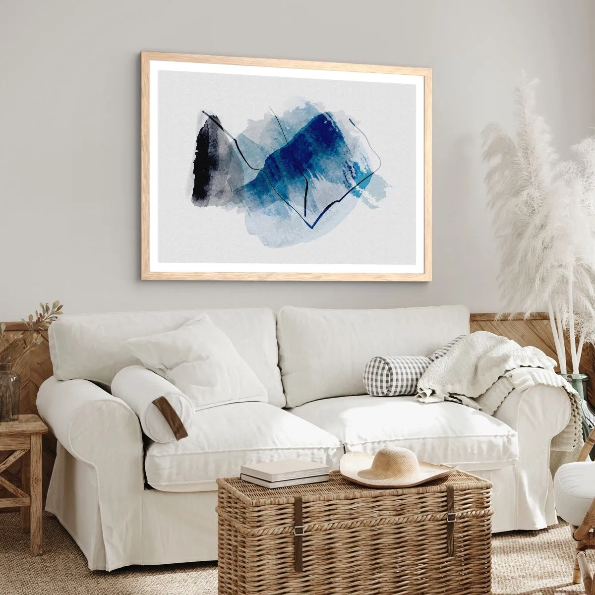 Affiche dans un chêne clair - Poster - Montagne de glace - 50x40 cm