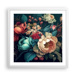 Affiche dans un cadre blanc - Poster - le charme du 19ème siècle - 50x50 cm