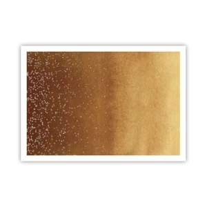 Affiche - Poster - Un dégradé doré avec des reflets et des embellissements subtils - 100x70cm - Origine du monde - Décoration murale moderne pour le salon et la chambre ARTTOR