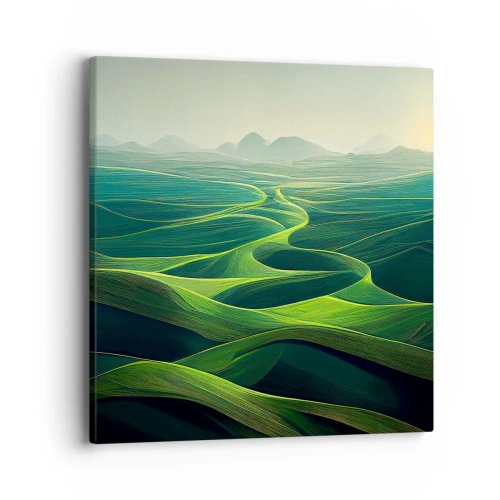 Impression sur toile - Image sur toile - Dans les vallées verdoyantes - 40x40 cm