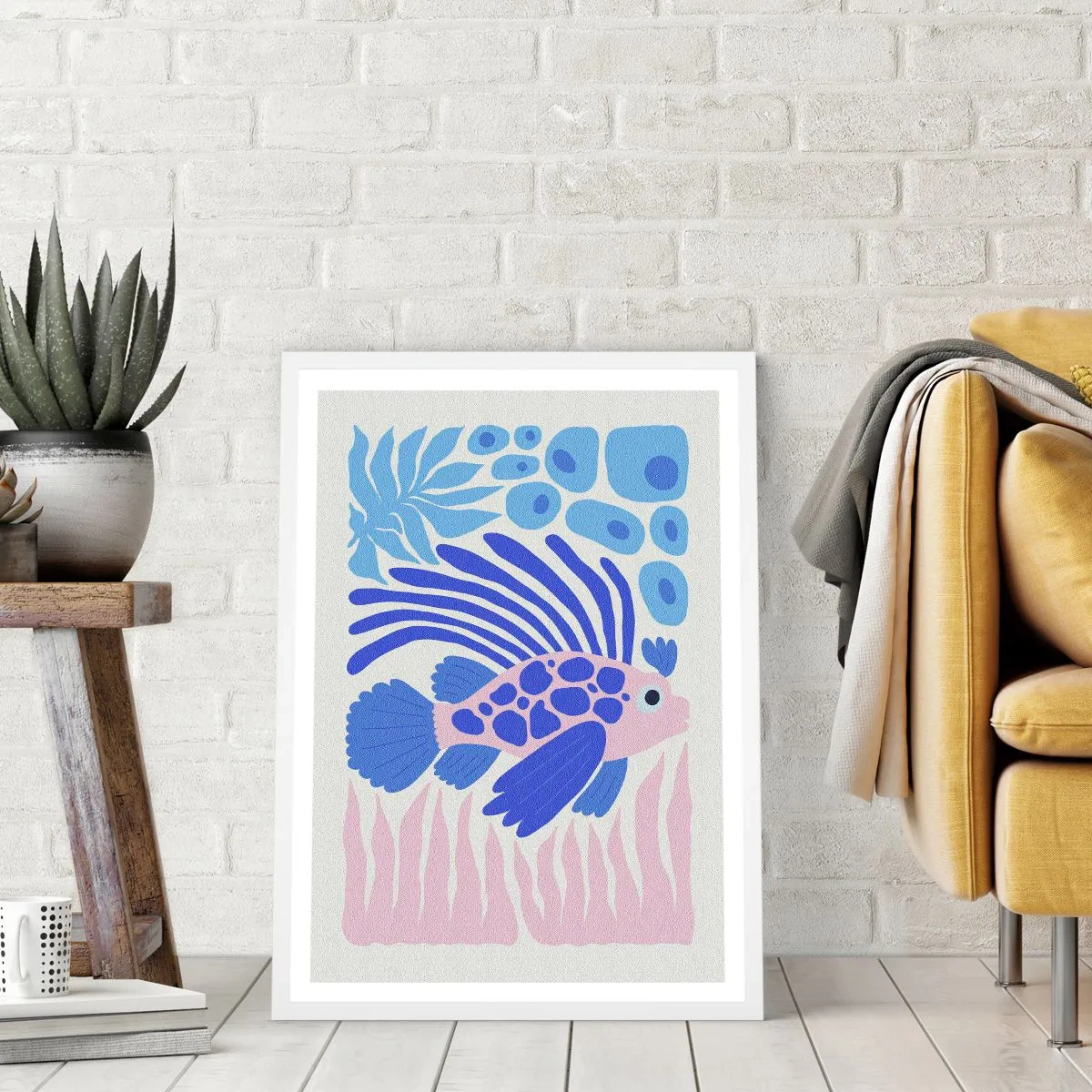 Affiche dans un cadre blanc - Poster - Dans son élément - 50x70 cm