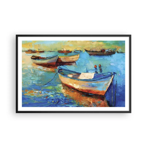 Affiche dans un cadre noir - Poster - Dans la baie du sud - 91x61 cm