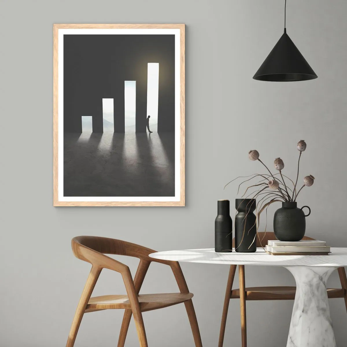 Affiche dans un chêne clair - Poster - Succès – impression - 40x50 cm