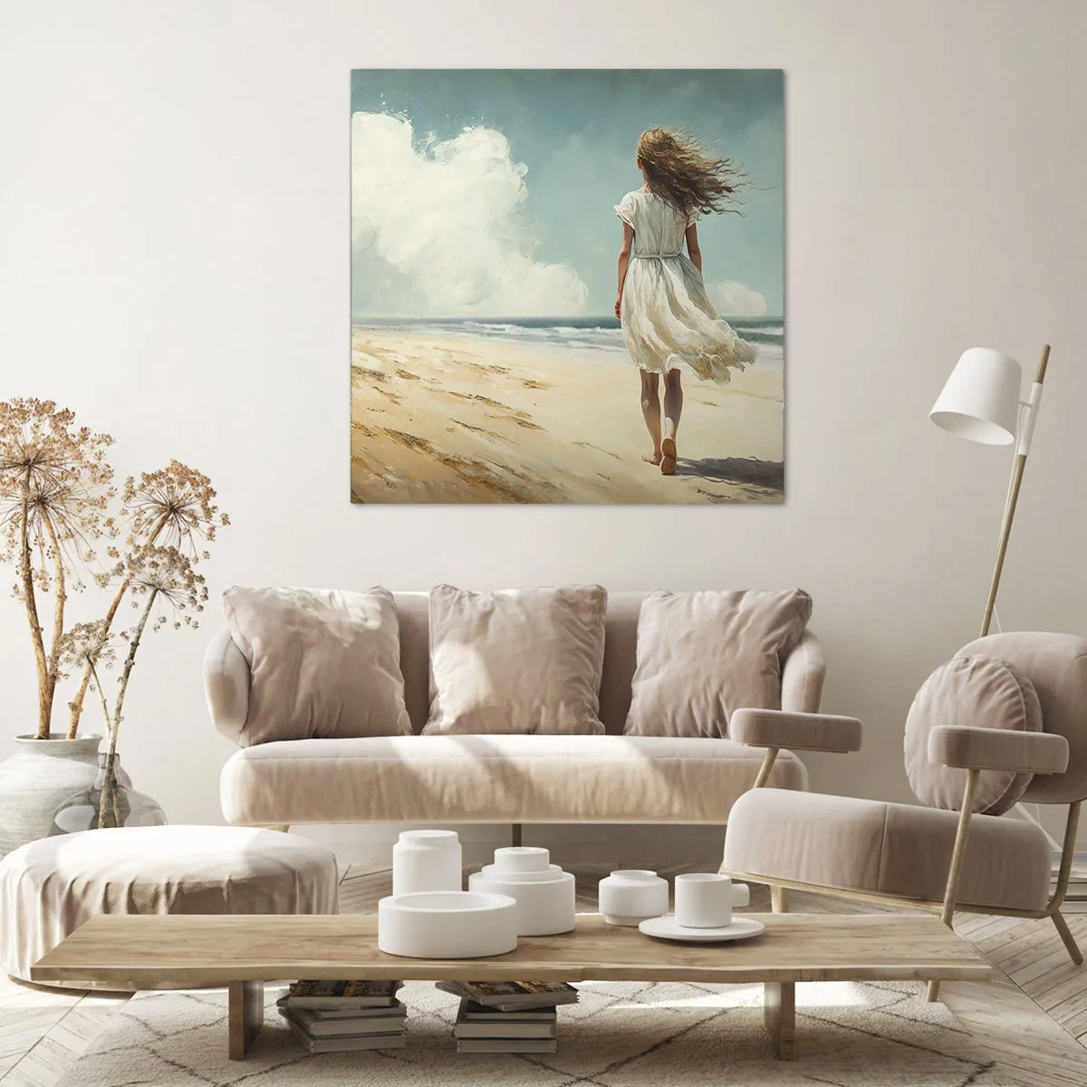 Impression sur toile - Image sur toile - Pour rencontrer le soleil et le vent - 40x40 cm