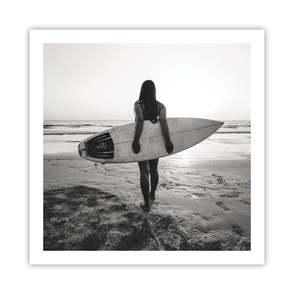 Affiche - Poster - Fille des vagues de la mer - 60x60 cm