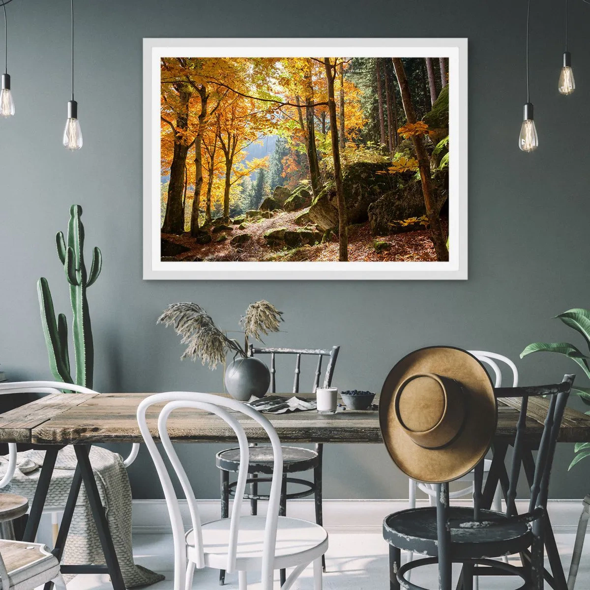 Affiche dans un cadre blanc - Poster - Il est temps de se détendre - 50x40 cm