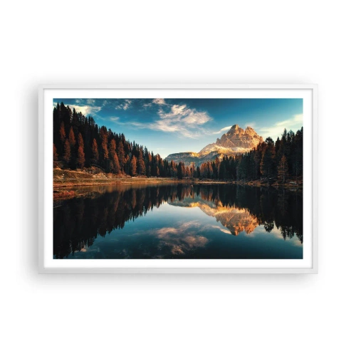 Affiche dans un cadre blanc - Poster - Double paysage - 91x61 cm