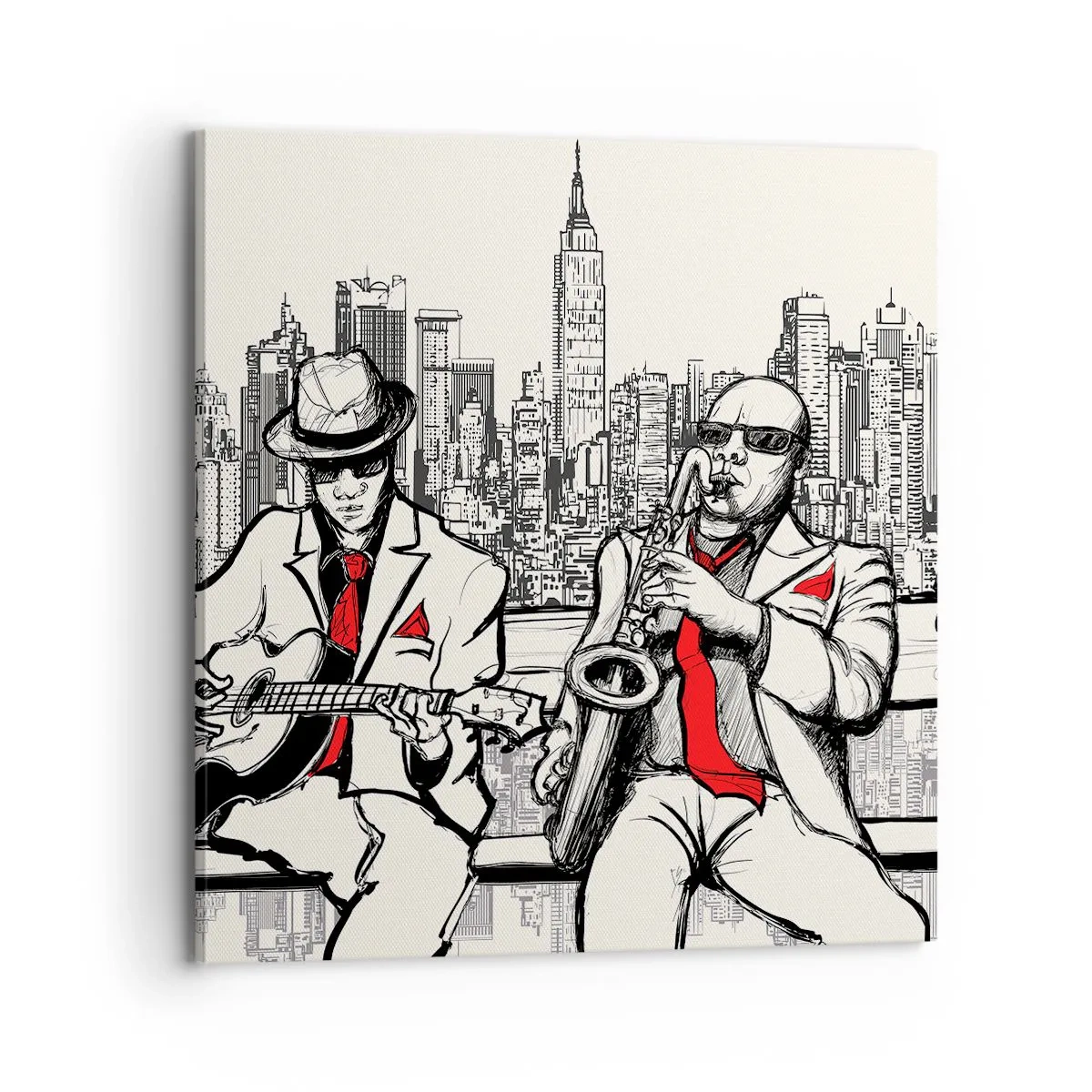 Impression sur toile - Image sur toile - improvisation new-yorkaise - 70x70 cm