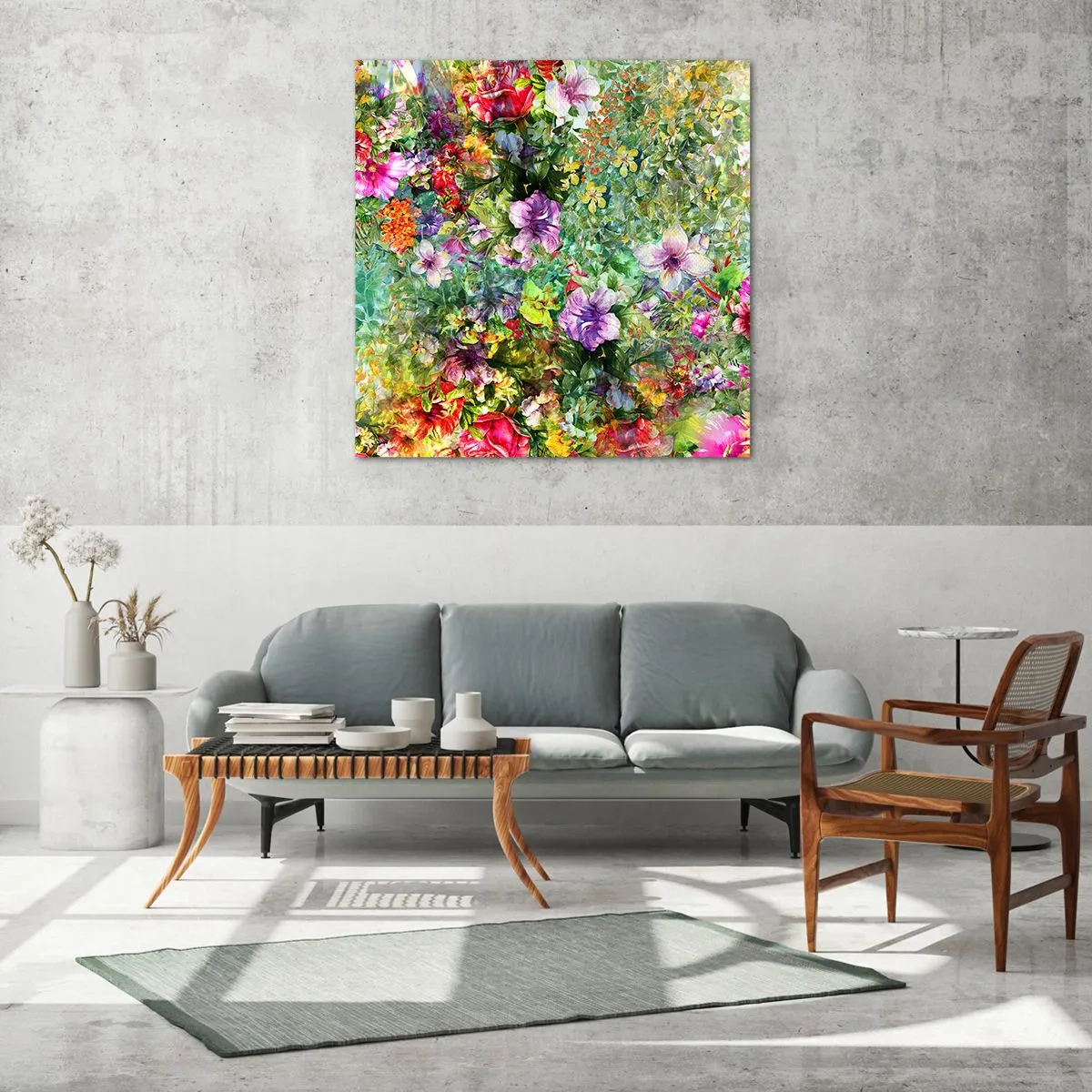 Impression sur verre - Image sur verre - En fleurs pour la perdition - 70x70 cm