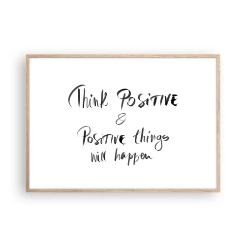 Affiche dans un chêne clair - Poster - Comment vivre? - 100x70 cm