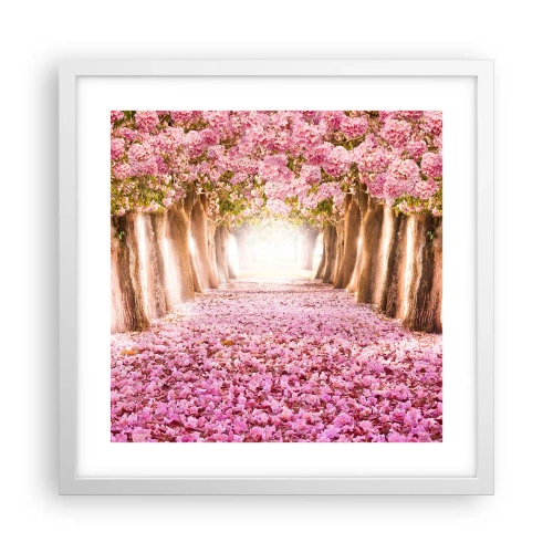 Affiche dans un cadre blanc - Poster - La route du paradis - 40x40 cm