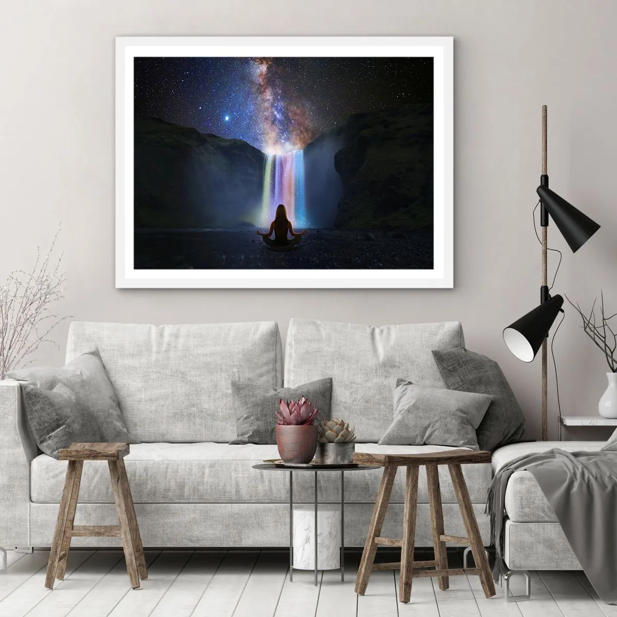 Affiche dans un cadre blanc - Poster - Harmonie absolue - 91x61 cm