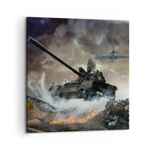 Impression sur toile - Image sur toile - La bataille est terrible et belle - 50x50 cm
