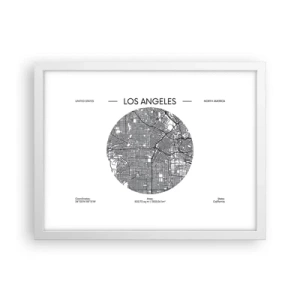 Affiche dans un cadre blanc - Poster - Anatomie de Los Angeles - 40x30 cm