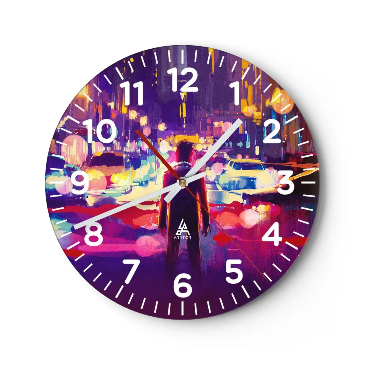 Horloge murale - Pendule murale - Immergé dans la lumière - 30x30 cm