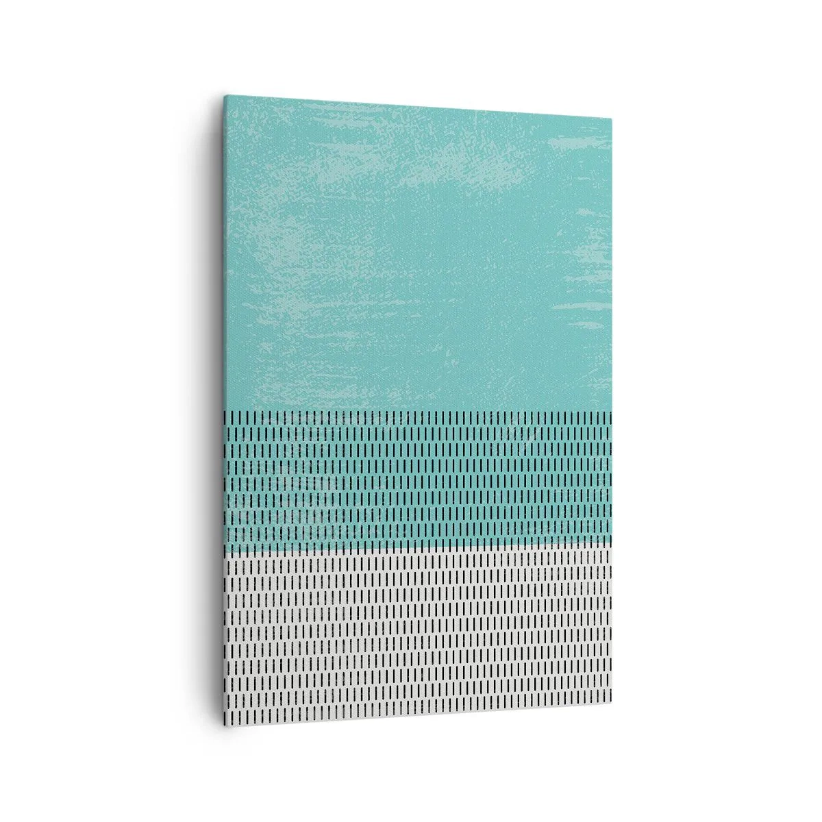 Impression sur toile - Image sur toile - Composition géométrique avec turquoise et lignes - 70x100cm - Composition équilibrée - Décoration murale moderne pour le salon et la chambre ARTTOR