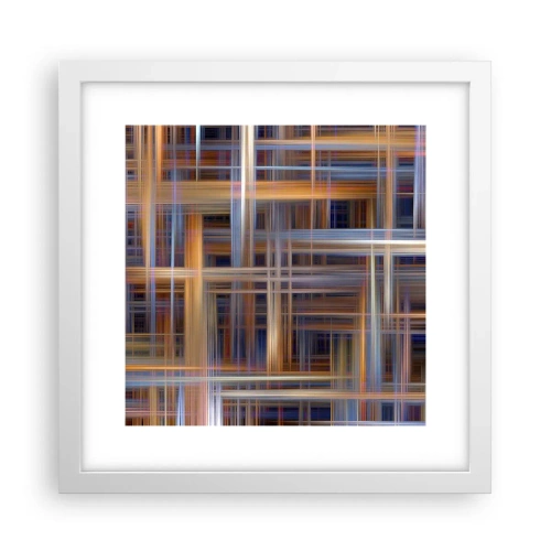 Affiche dans un cadre blanc - Poster - Tissé de lumière - 30x30 cm