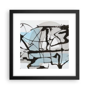 Affiche dans un cadre noir - Poster - Bleu malgré tout - 30x30 cm