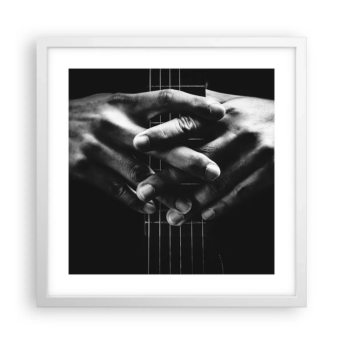 Affiche dans un cadre blanc - Poster - Prière d'artiste - 40x40 cm