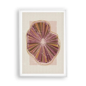 Affiche dans un cadre blanc - Poster - Abstraction rayonnante - 70x100 cm