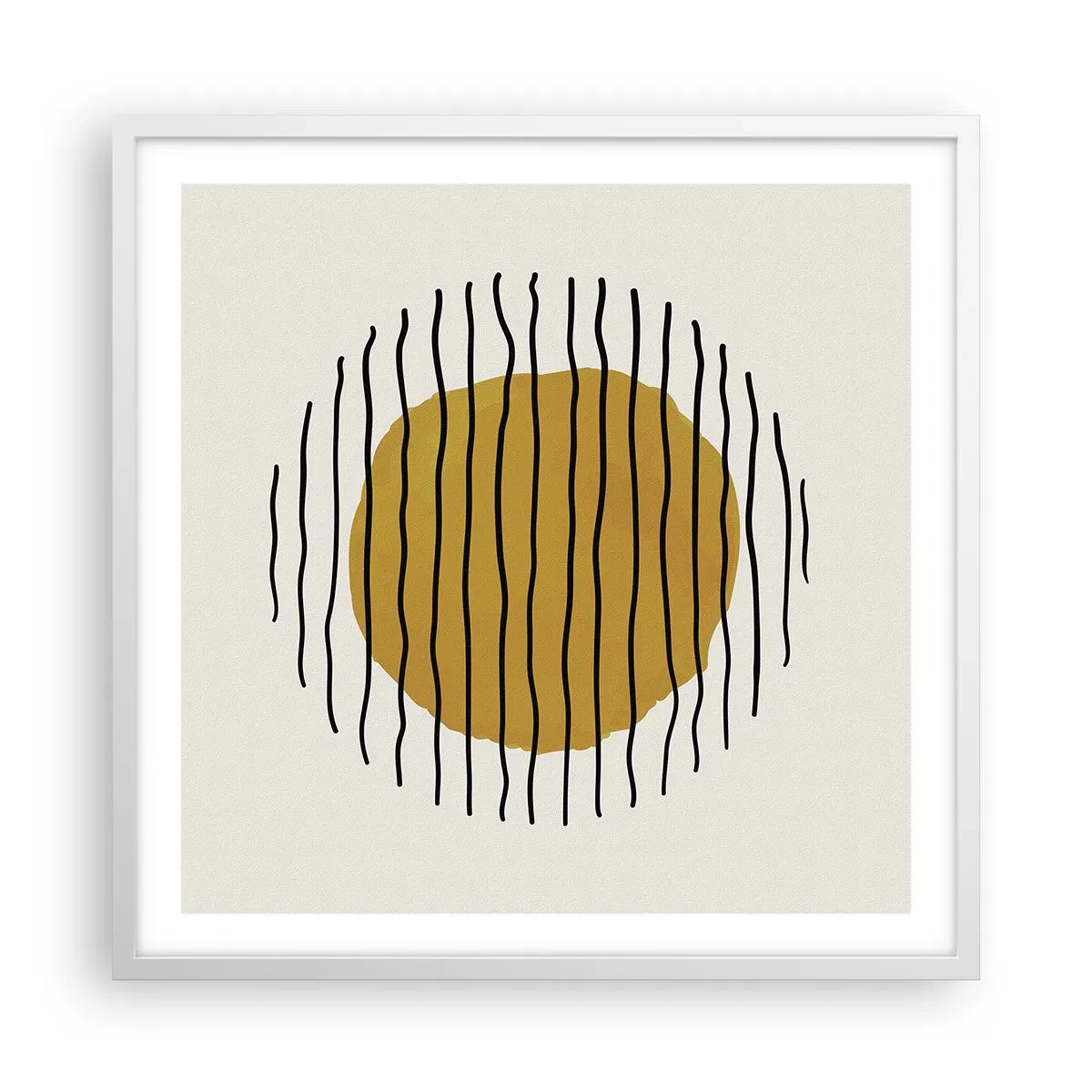 Affiche dans un cadre blanc - Poster - Abstraction tremblante de chaleur - 60x60 cm