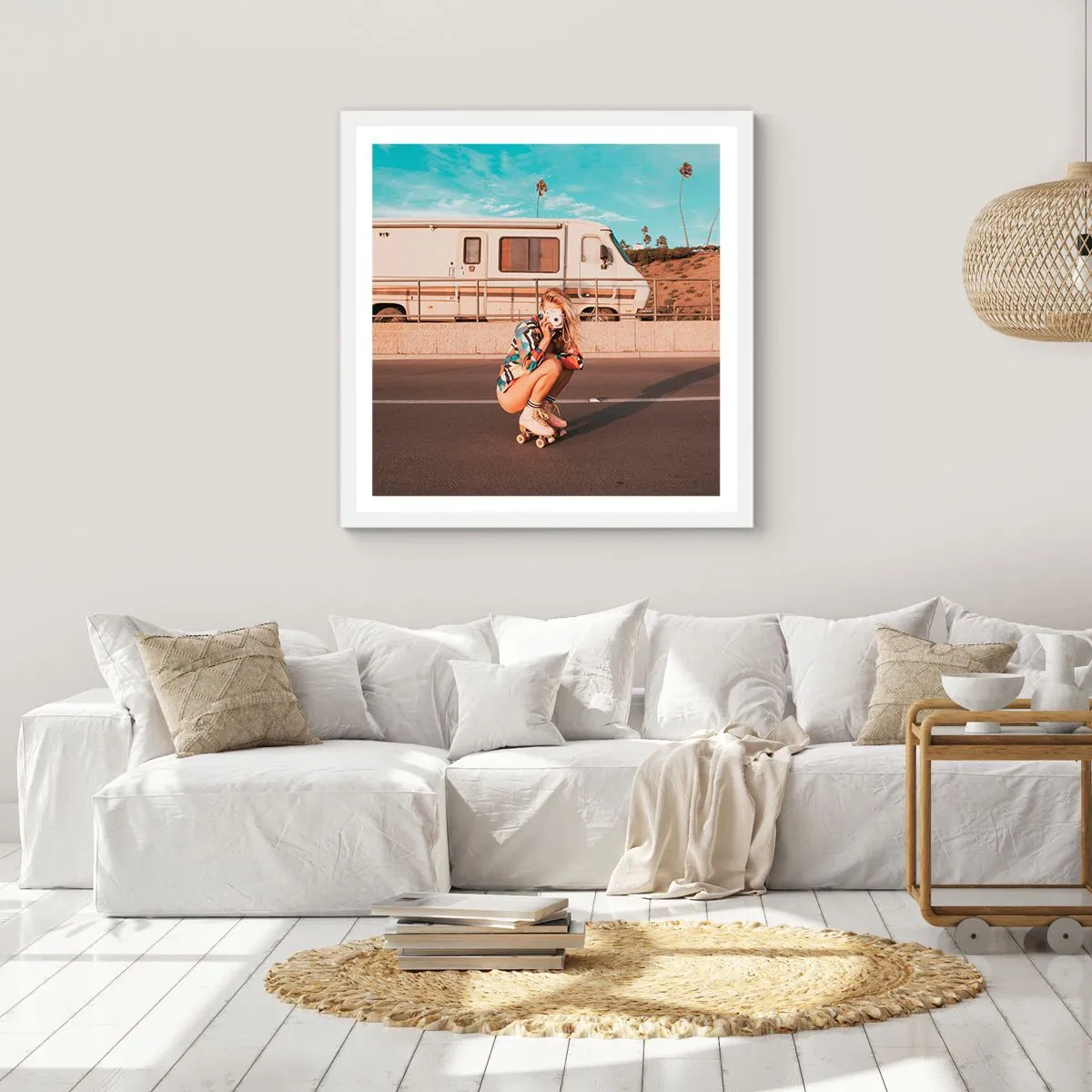 Affiche dans un cadre blanc - Poster - Souriez s'il-vous-plait! - 30x30 cm