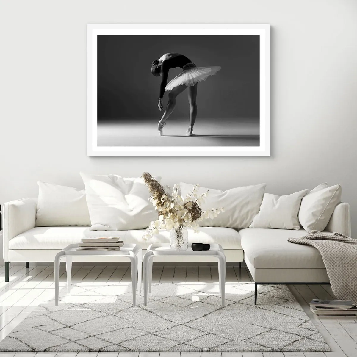 Affiche dans un cadre blanc - Poster - Belle ballerine - 40x30 cm