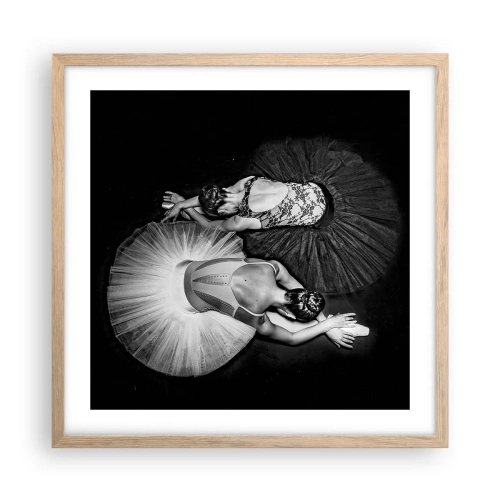 Affiche dans un chêne clair - Poster - Jin et jang – équilibre idéal - 50x50 cm