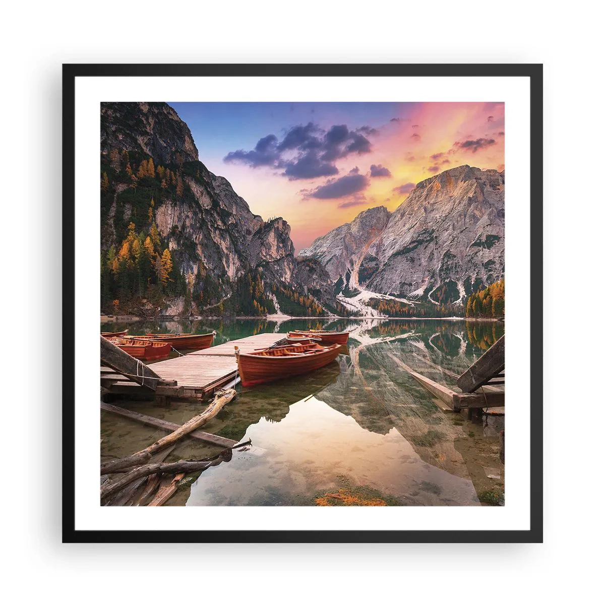 Affiche dans un cadre noir - Poster - Promesse du jour - 60x60 cm