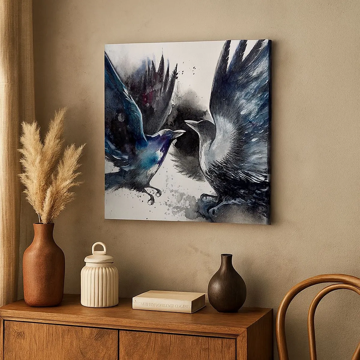 Impression sur toile - Image sur toile - Le corbeau des corbeaux - 30x30 cm