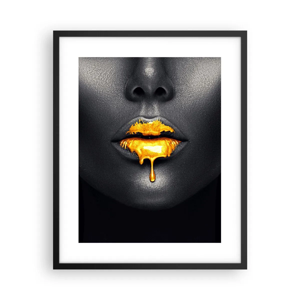 Affiche dans un cadre noir - Poster - Bouche d'or - 40x50 cm