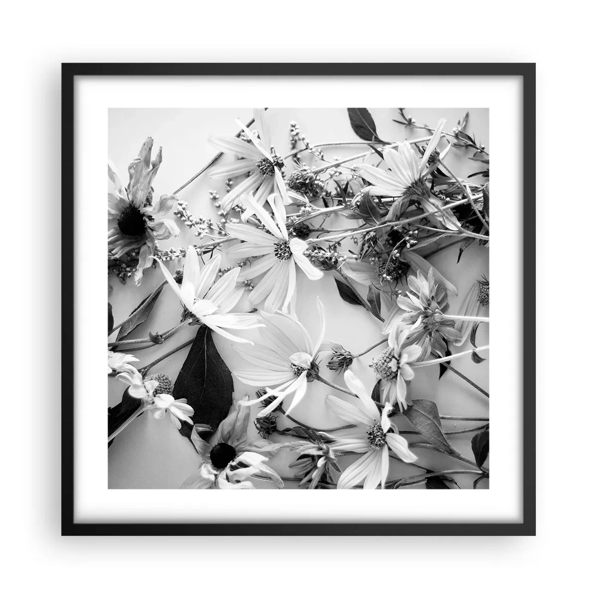 Affiche dans un cadre noir - Poster - Non-un bouquet de fleurs - 50x50 cm