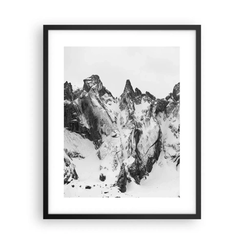 Affiche dans un cadre noir - Poster - Crête dangereuse de granit - 40x50 cm
