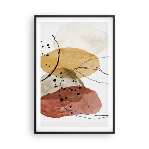 Affiche dans un cadre noir - Poster - Léger et transparent comme l'air - 61x91 cm
