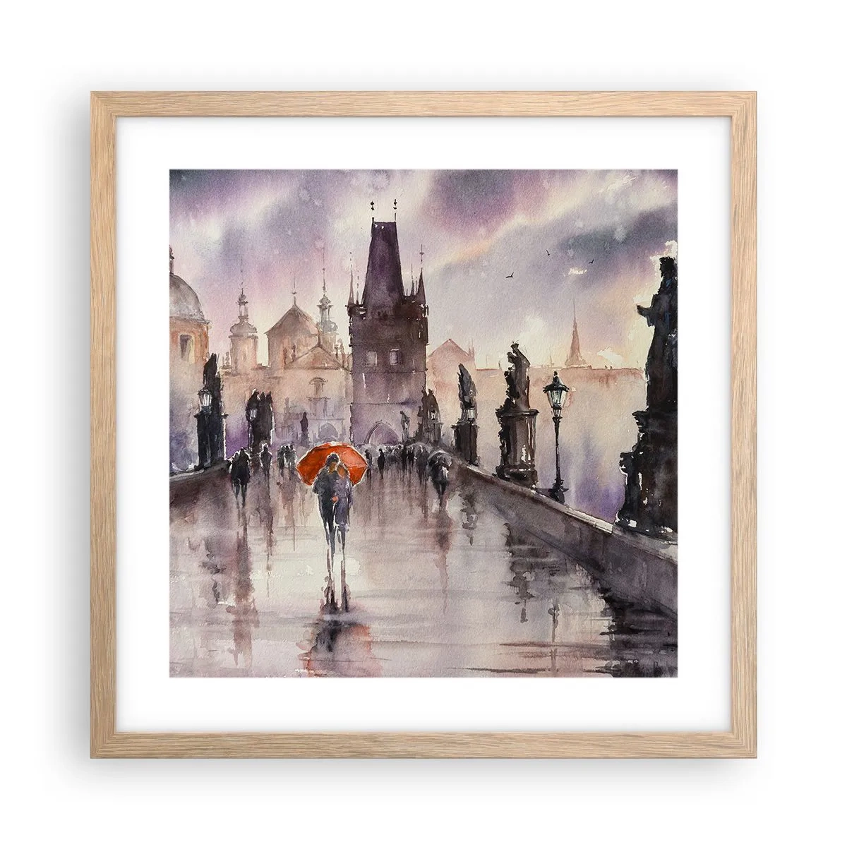 Affiche dans un chêne clair - Poster - Les gens ne changent pas - 40x40 cm