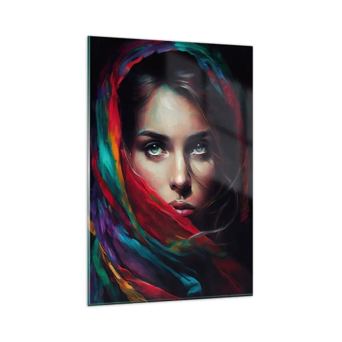 Impression sur verre - Image sur verre - Mystère aux yeux verts - 80x120 cm