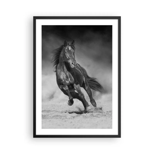 Affiche dans un cadre noir - Poster - Un outsider dans une course dynamique - 50x70cm - Digne de l'émir lui-même - Décoration murale moderne pour le salon et la chambre ARTTOR