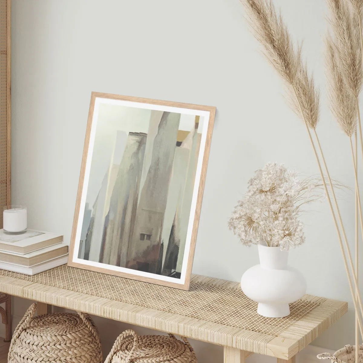 Affiche dans un chêne clair - Poster - Rêve de la ville - 61x91 cm