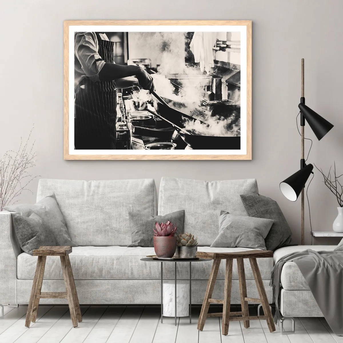 Affiche dans un chêne clair - Poster - Alchimie des saveurs - 50x40 cm