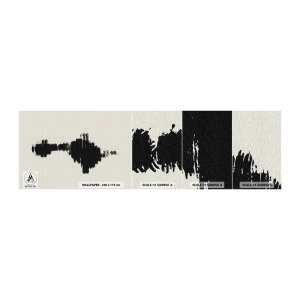 Échantillon De Papier Peint Standard Eco - Vibrations de l'imagination - Contemporain, Abstraction, scandinave - 100x30 cm