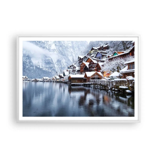 Affiche dans un cadre blanc - Poster - En décoration hivernale - 100x70 cm