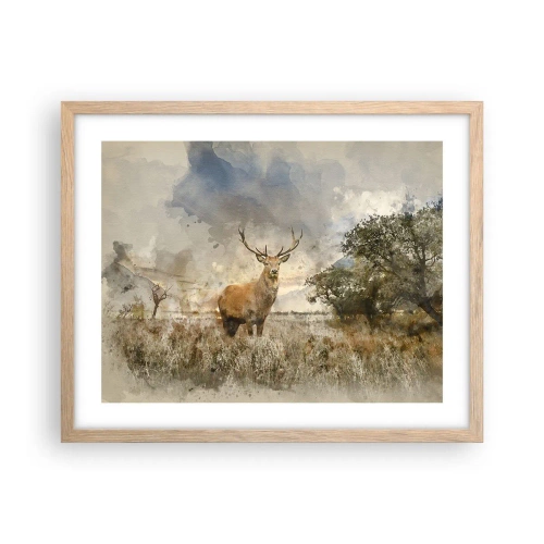 Affiche dans un chêne clair - Poster - Dignité - force - majesté - 50x40 cm