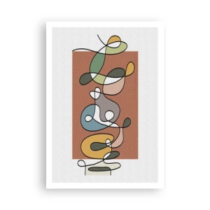 Affiche - Poster - Abstraction : danse colorée - 70x100 cm