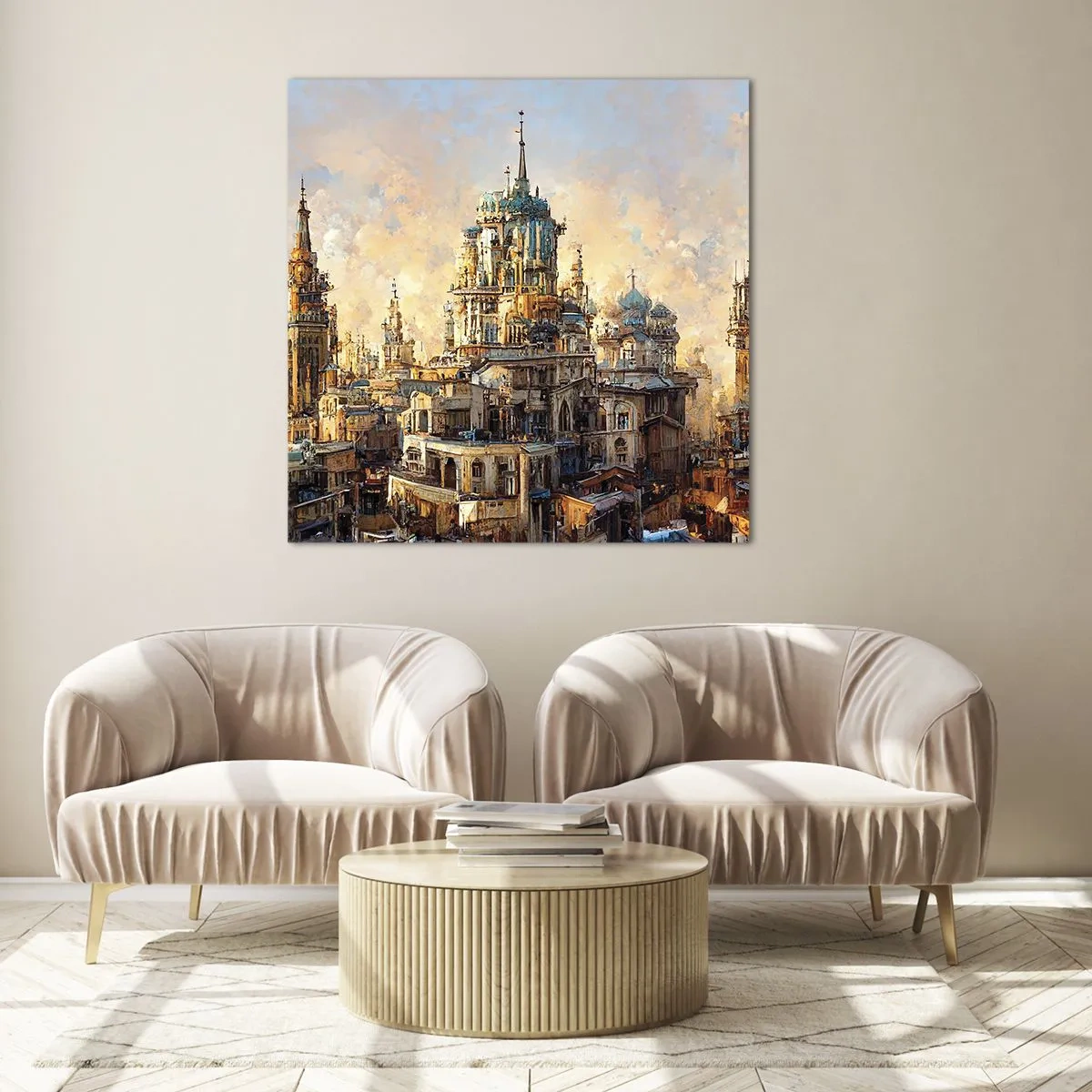 Impression sur verre - Image sur verre - Ville des villes - 60x60 cm